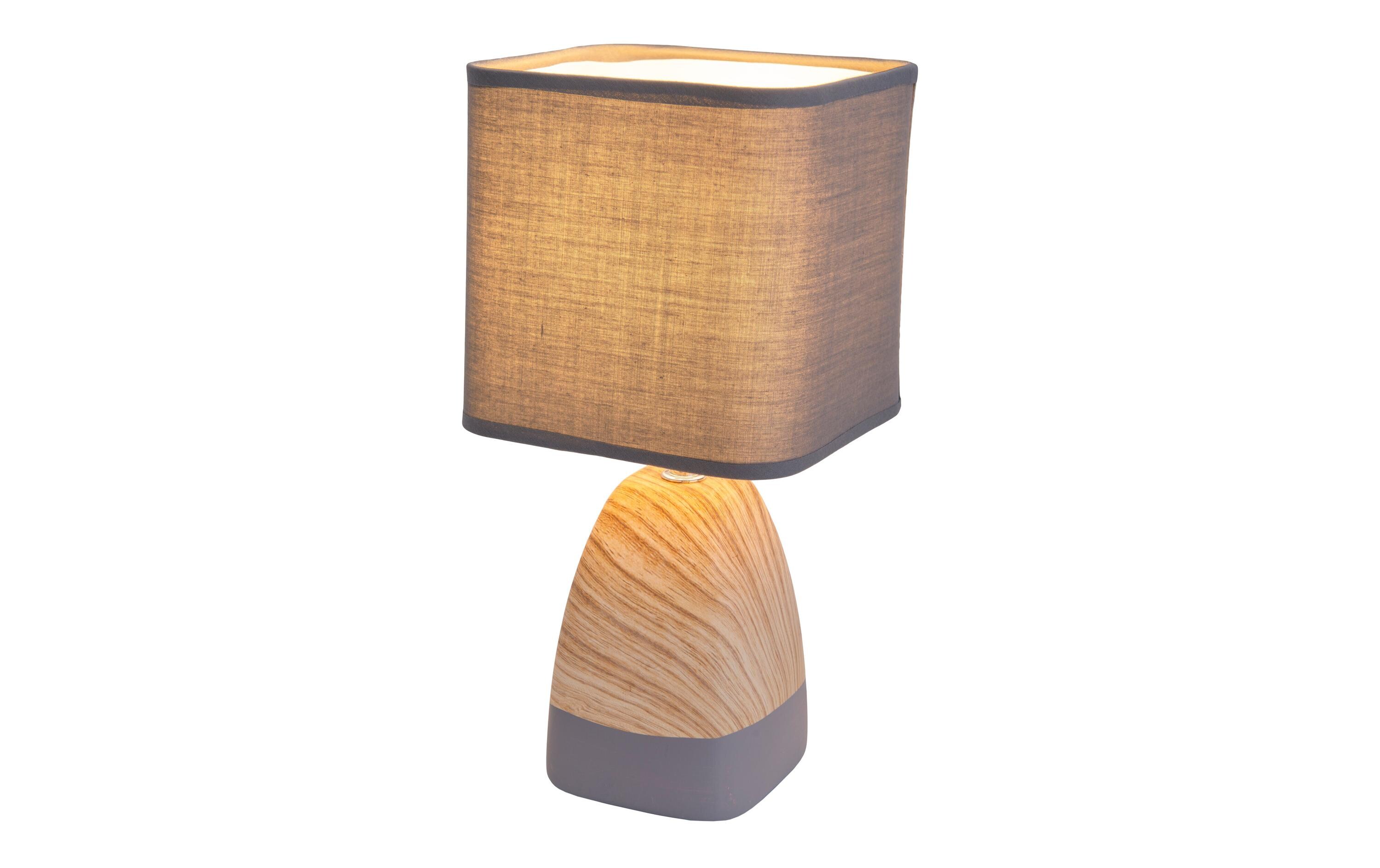 Tischleuchte «Cremona» h: 31 cmKeramik Tischlampe mit Textilschirm
