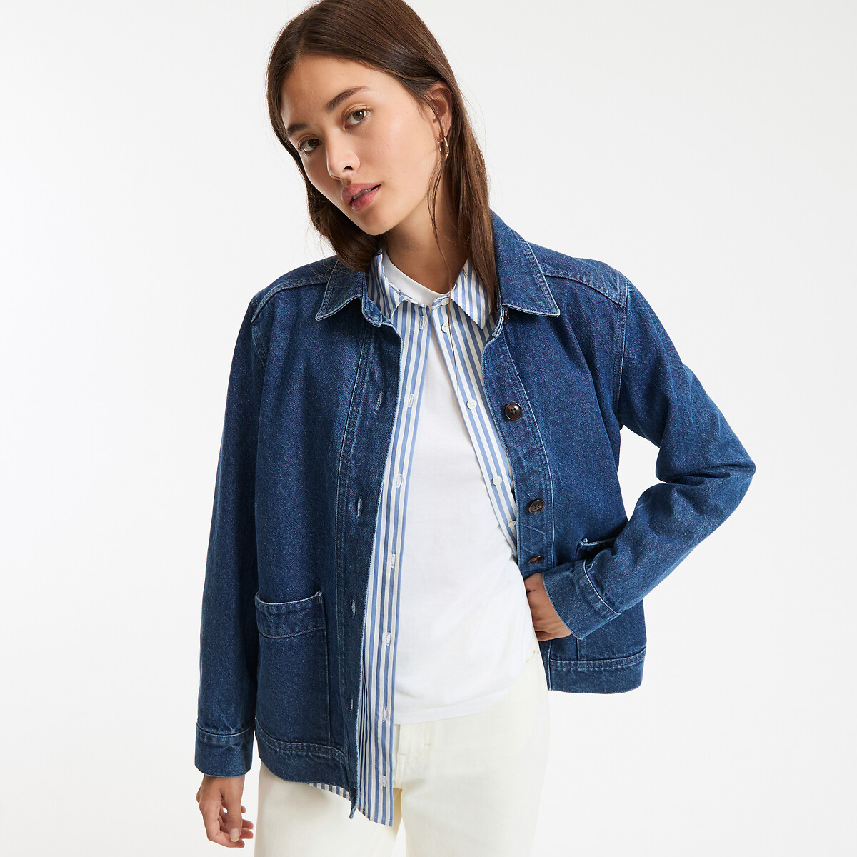 COLEÇÕES LA REDOUTE<br>Jas oversized com botões, Assinatura LEONY