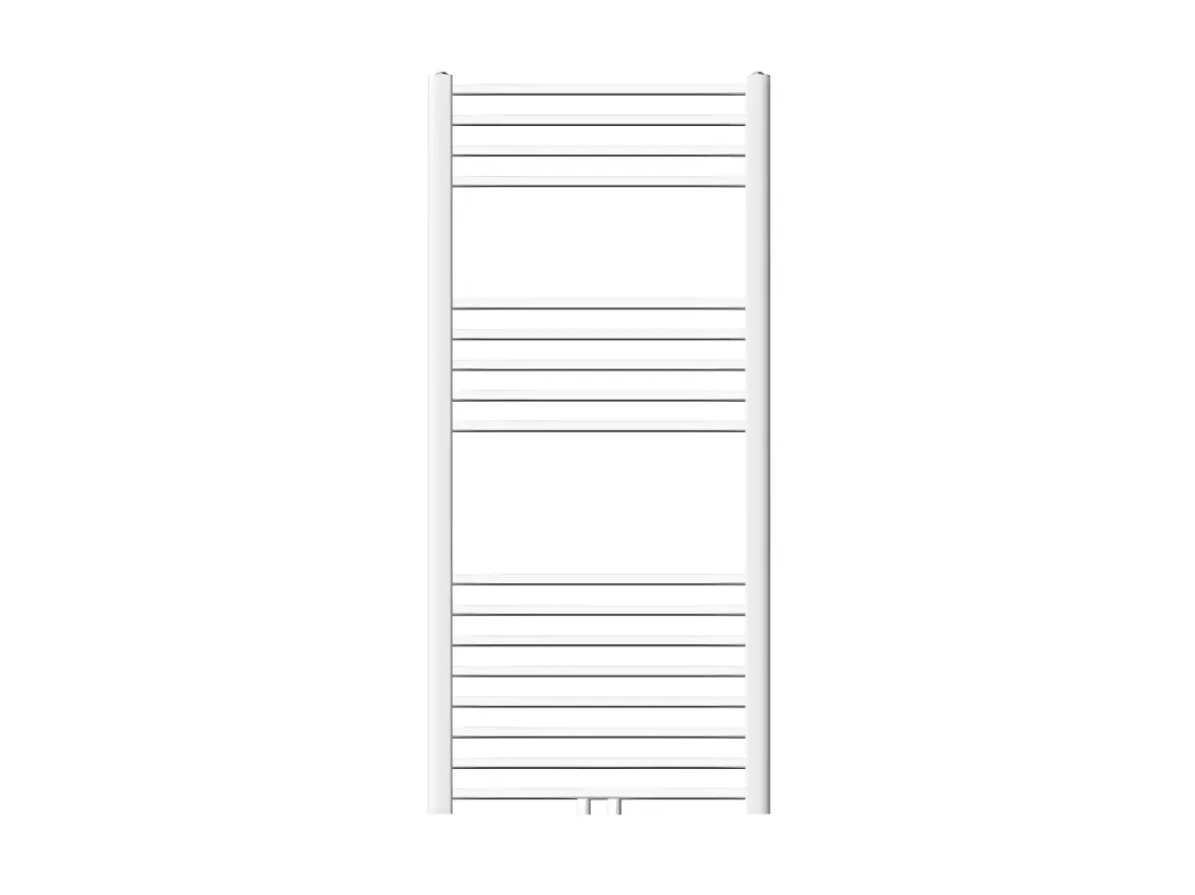 Radiateur de salle de bain Sahara raccord central sèche-serviettes blanc 60x120cm