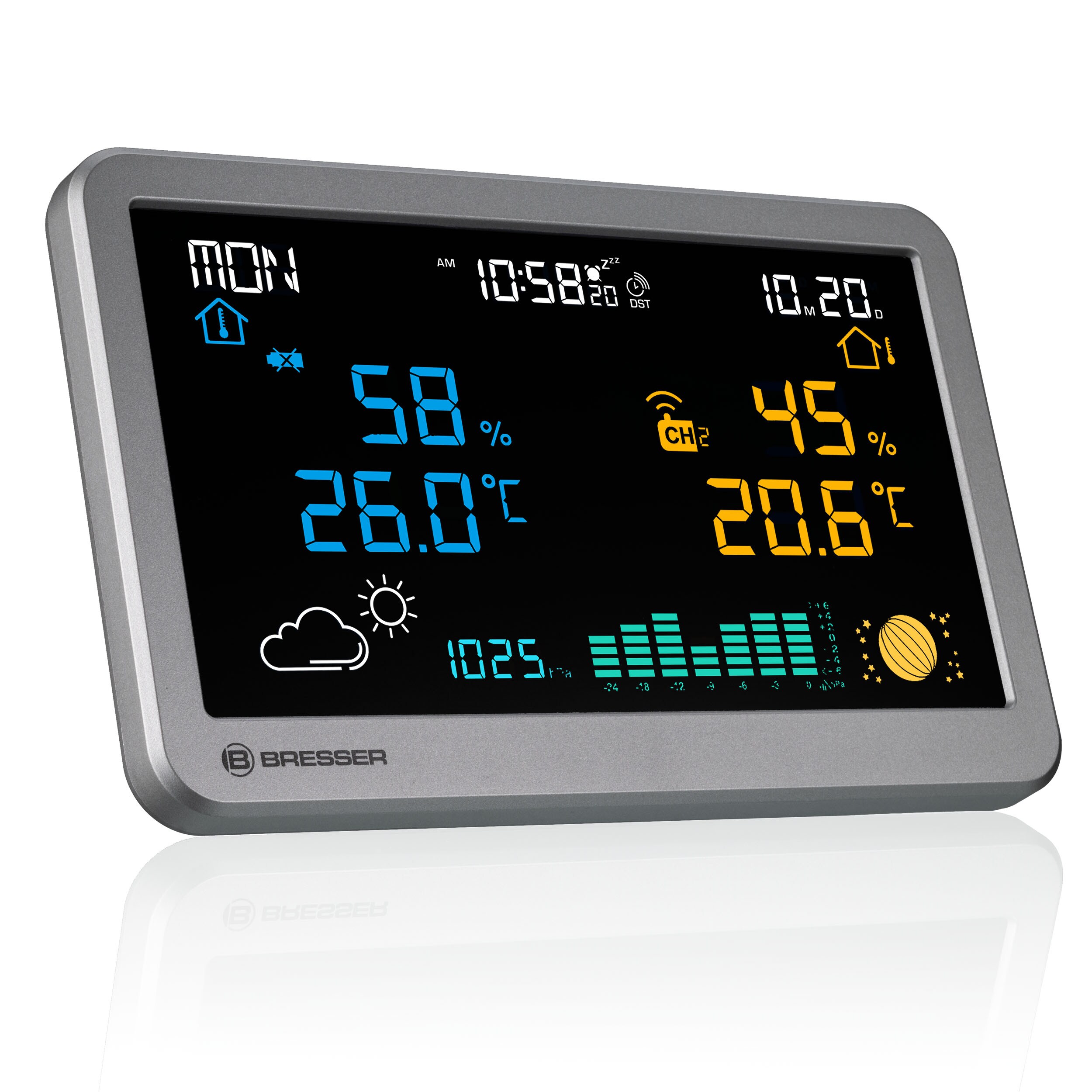 BRESSER Funk-Wetterstation MeteoTemp TBH