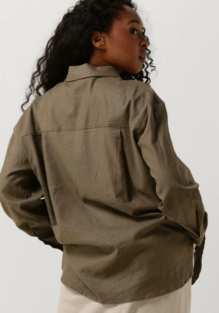 GESTUZ grijze gestuz blouse lizagz oz linen shirt