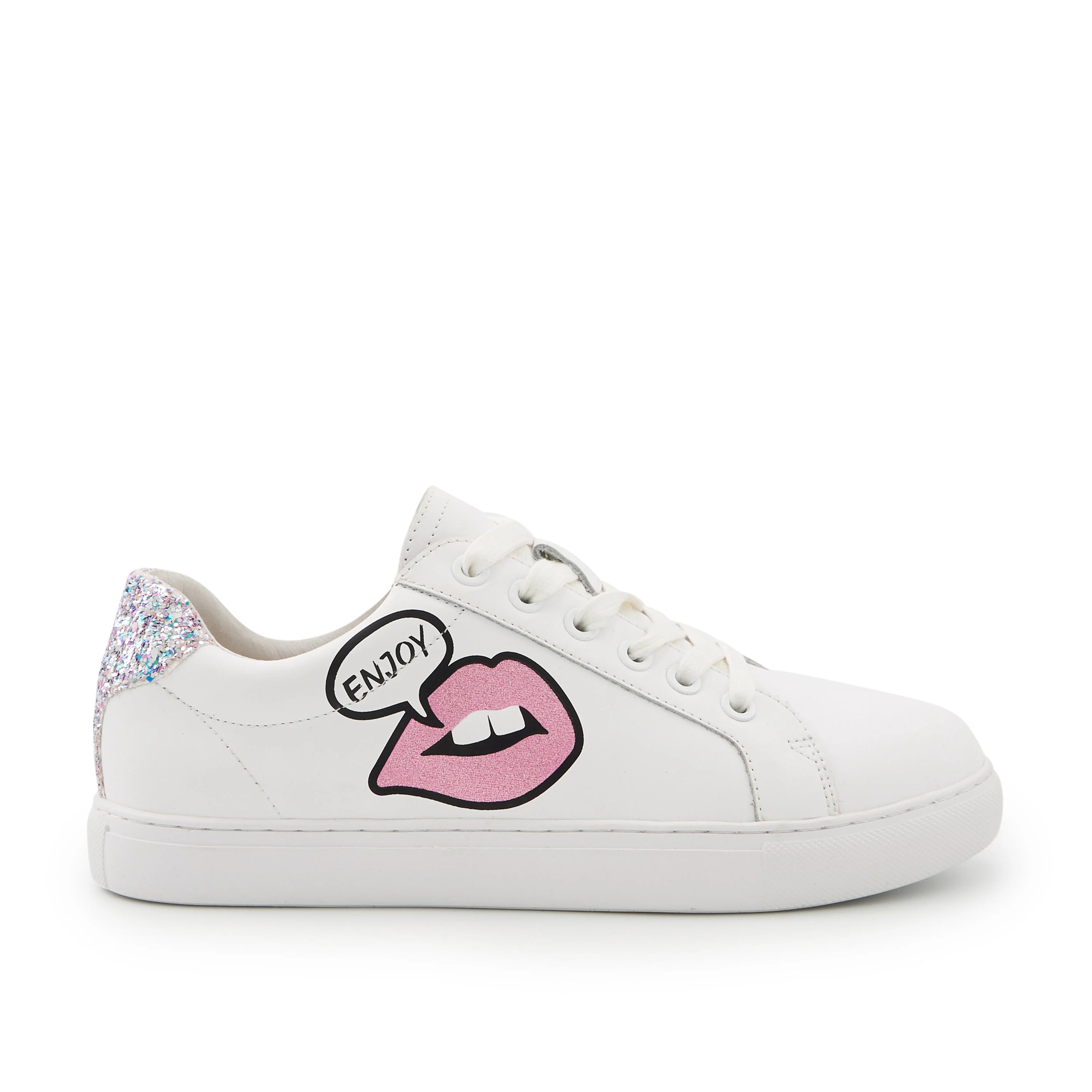 SIMONE ENJOY YOURSELF - Sneakers en cuir | Blanc