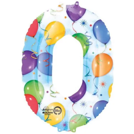 amscan Folienballon Zahl 0 Balloon Party