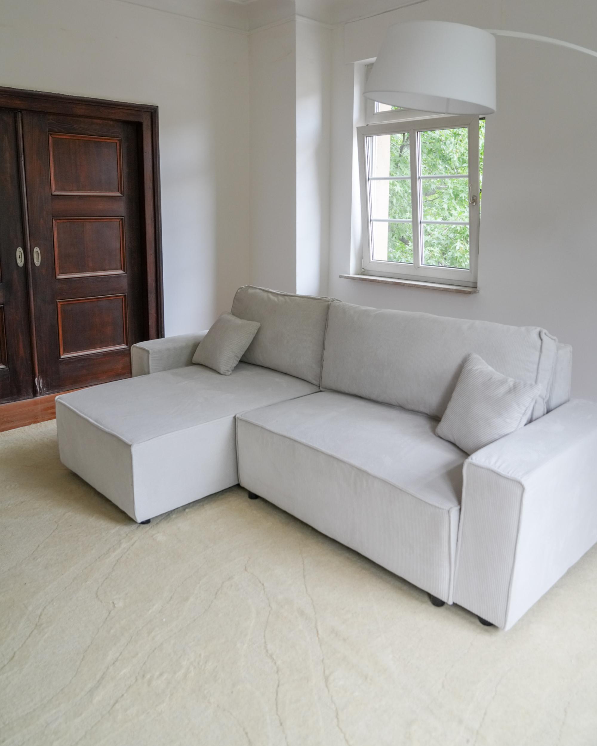 Vloerkleed SASNAK Beige 300 x 400 cm Wol