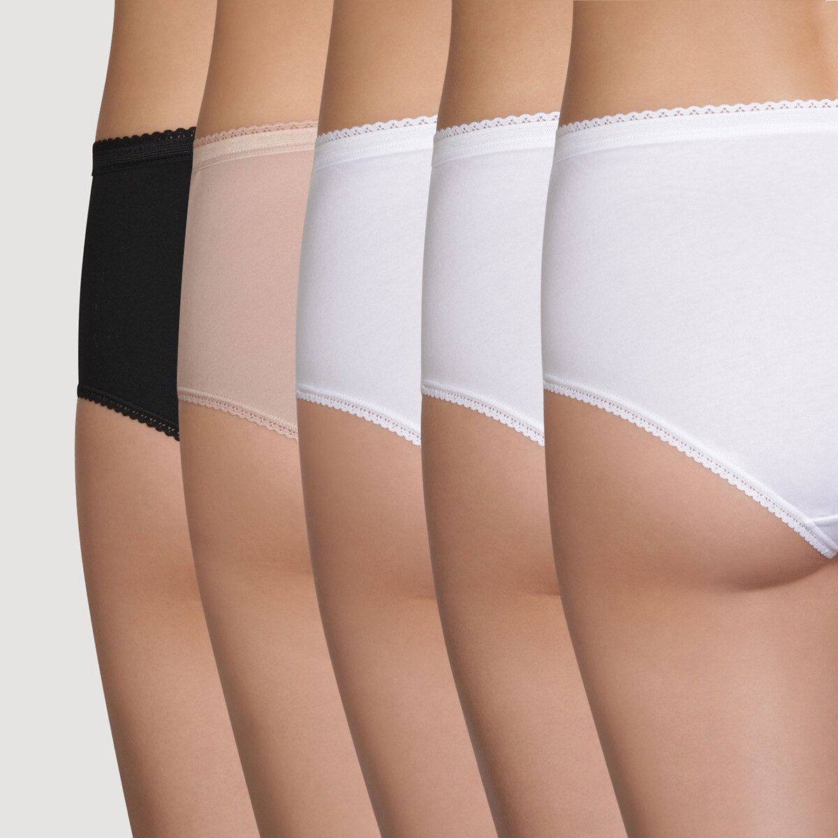 PLAYTEX<br>Conjunto de 5 calcinhas midi de algodão