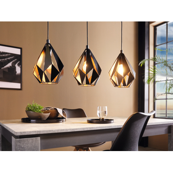 Eglo hanglamp Carlton zwart 8,5x2,5 cm (hxl)