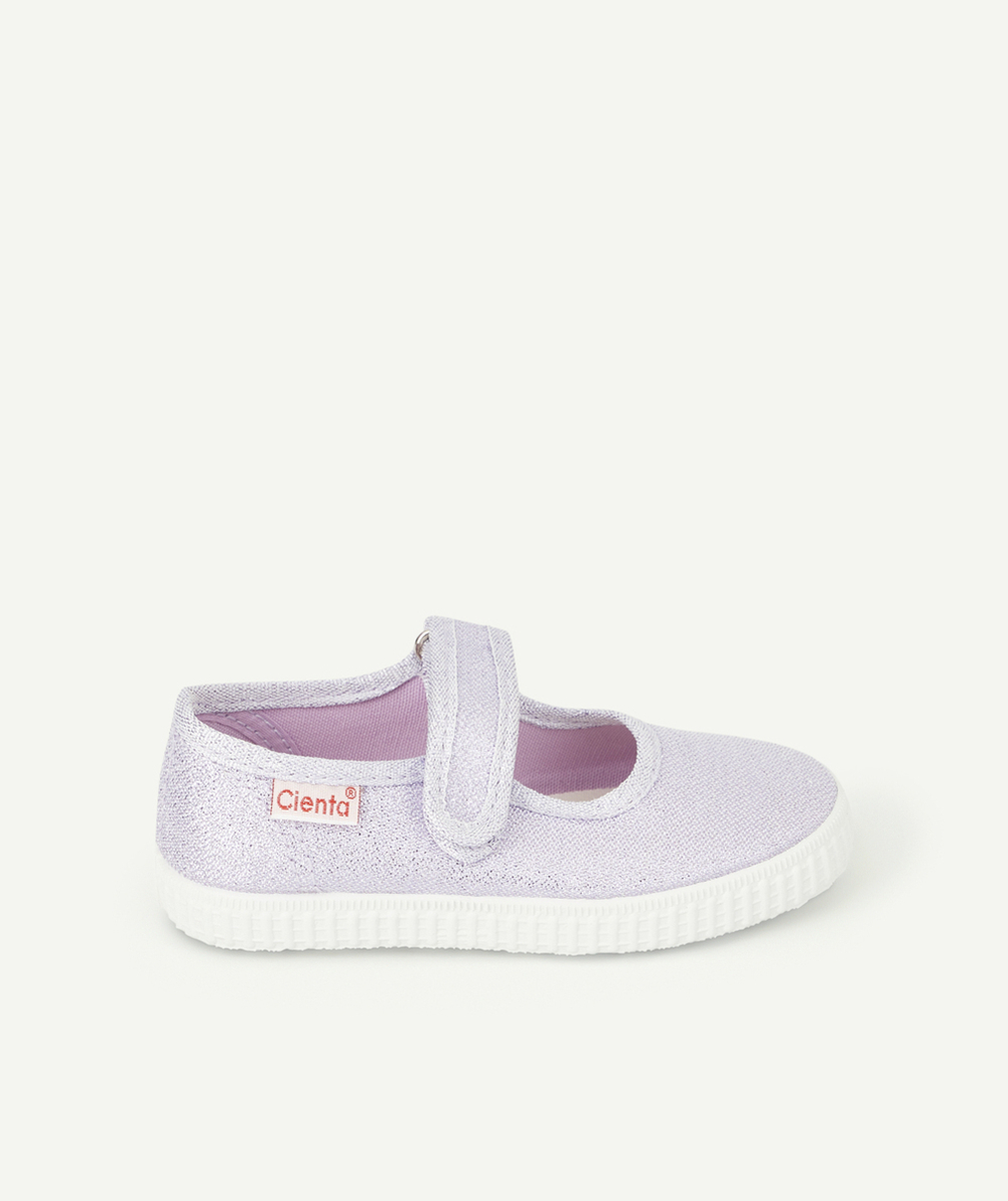 CIENTABALLERINES EN TOILE FILLE LILA PAILLETÉ