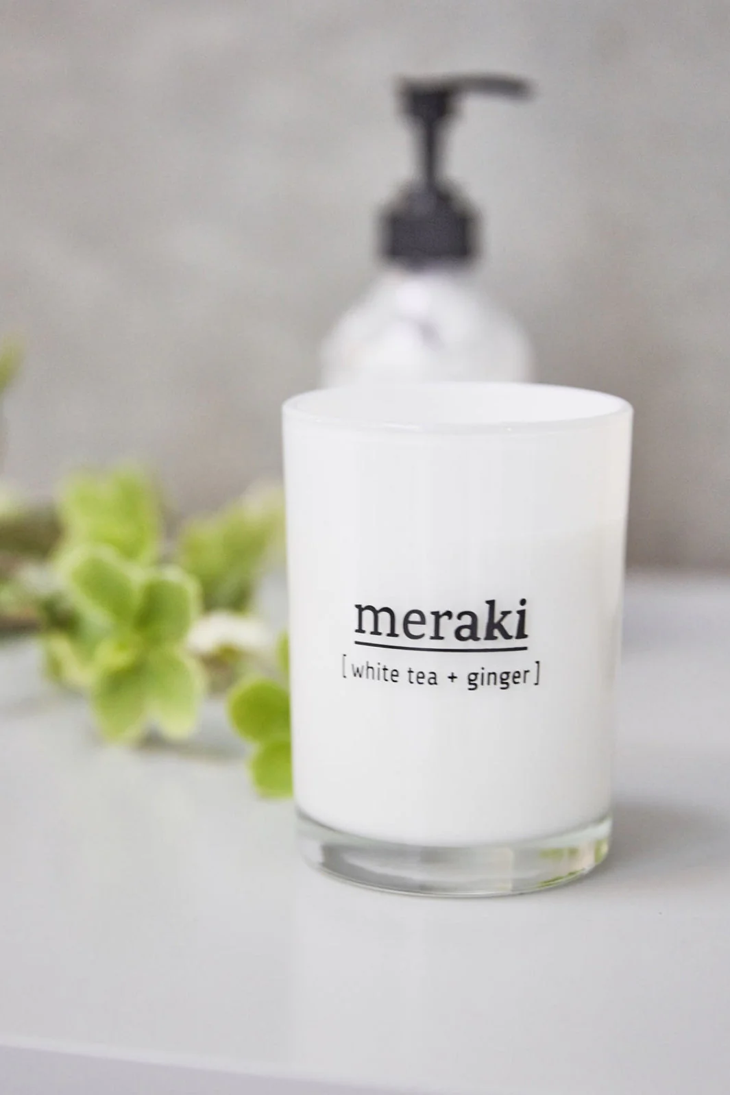 Meraki Duftlys white tea ginger 1