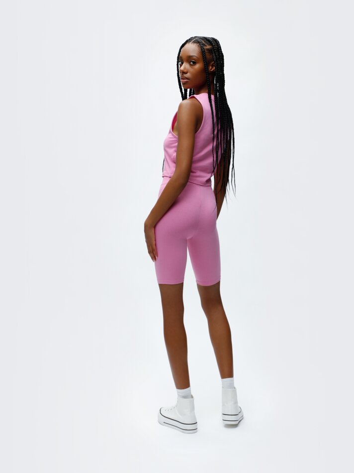 Calça legging de ciclismo - Rosa chiclete