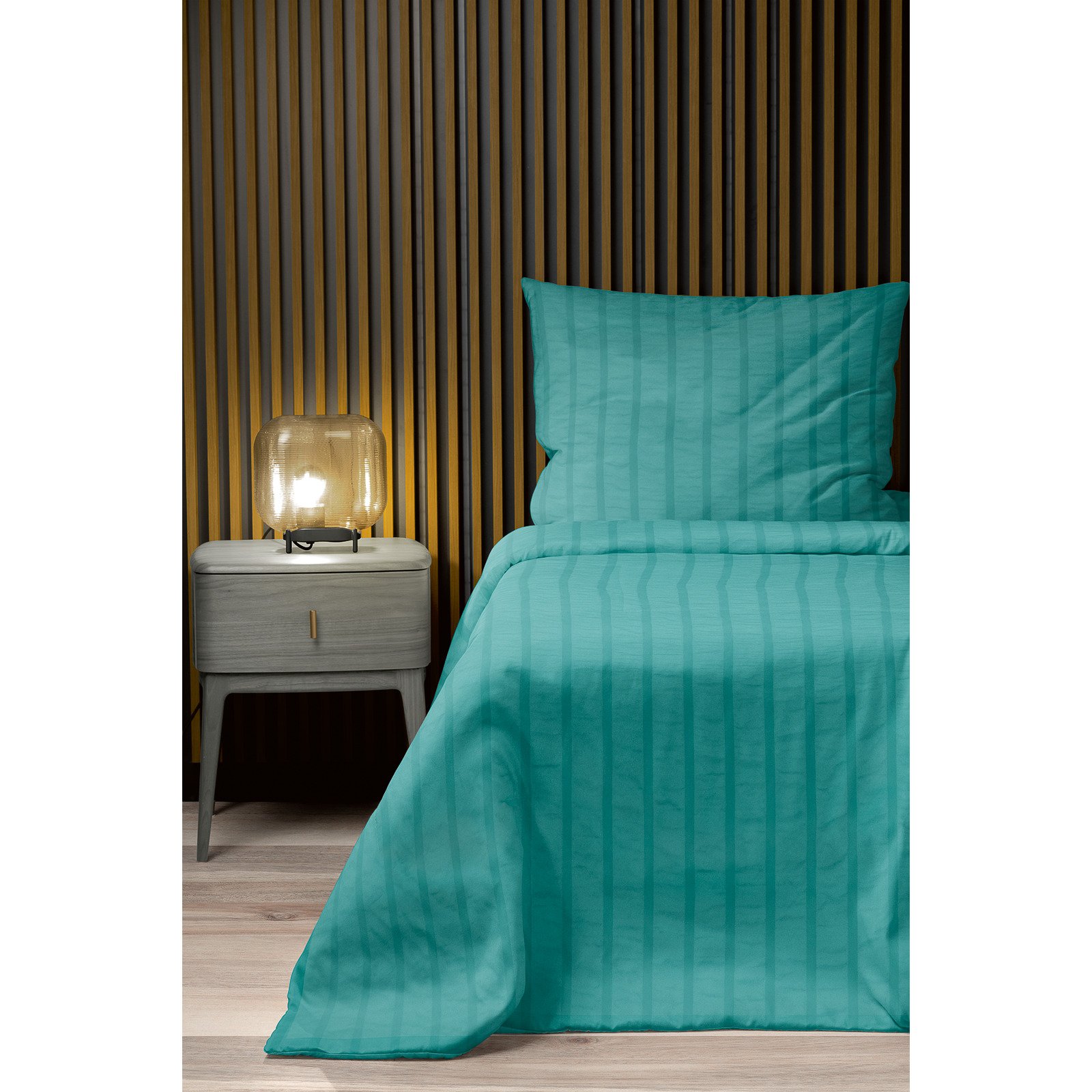Bettwäsche Micro-Seersucker unifarbig 65x65 Kissen, mint