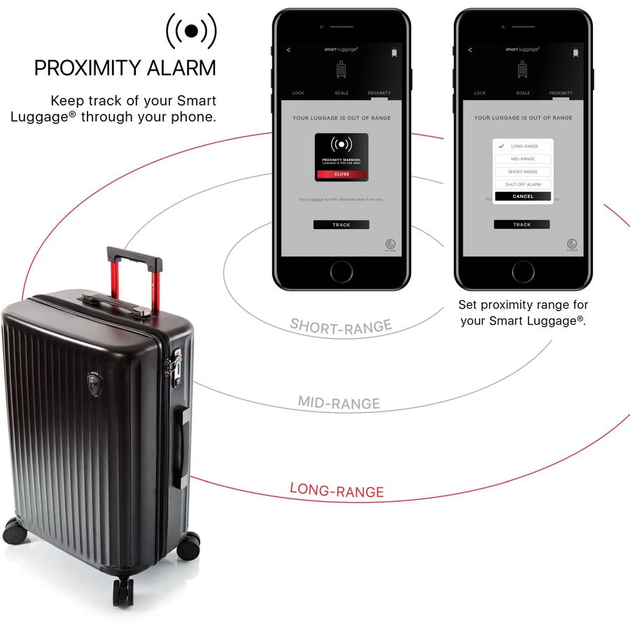 Heys SmartLuggage - 4-Rollen Trolley M black