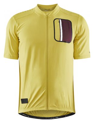 Maillot manches courtes Craft ADV Off-Road Jaune Rouge