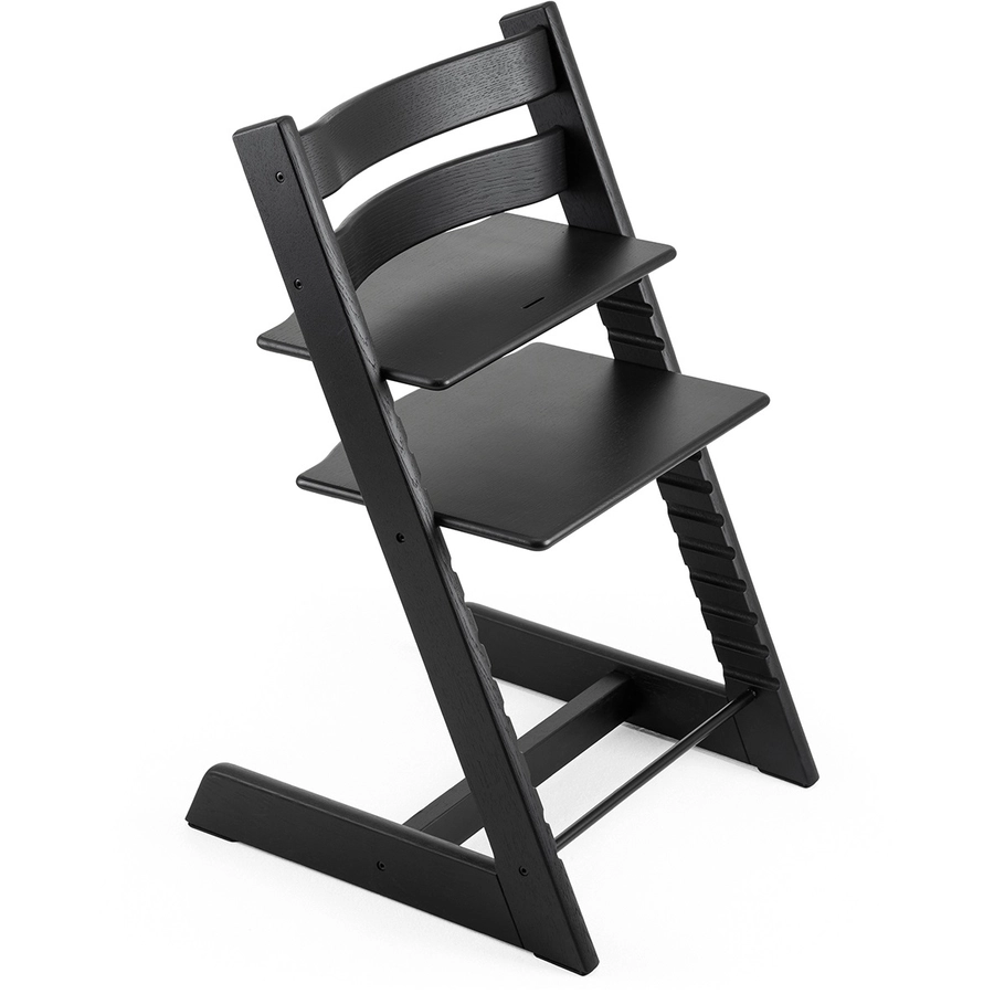 STOKKE® Tripp Trapp® Hochstuhl Oak schwarz inkl. Newborn Set™ Grey