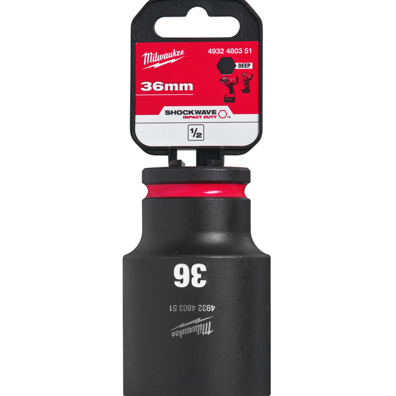 Milwaukee slagdop Shockwave 1/2 lang 36mm
