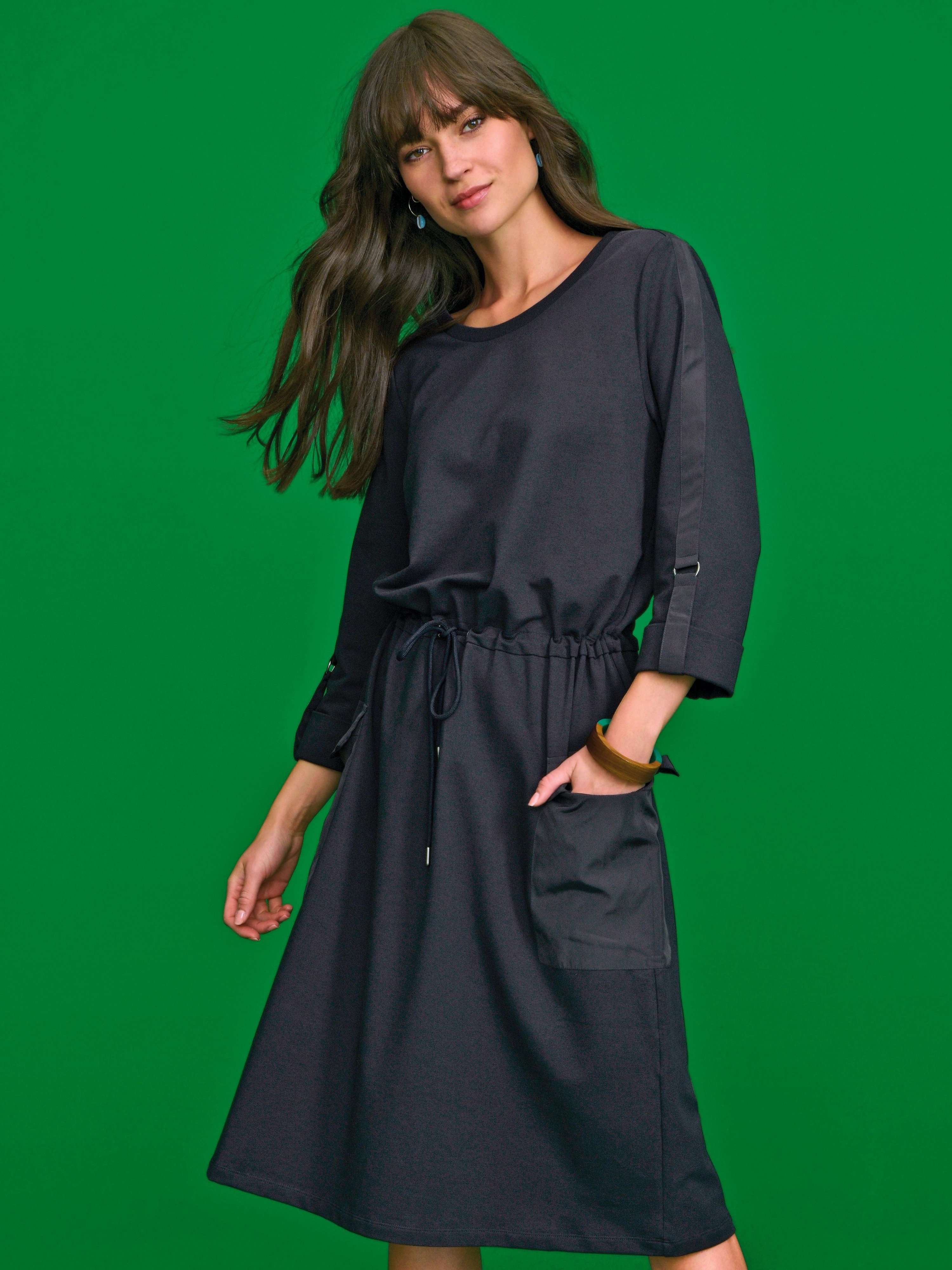 Jersey-Kleid mit 3/4-Arm