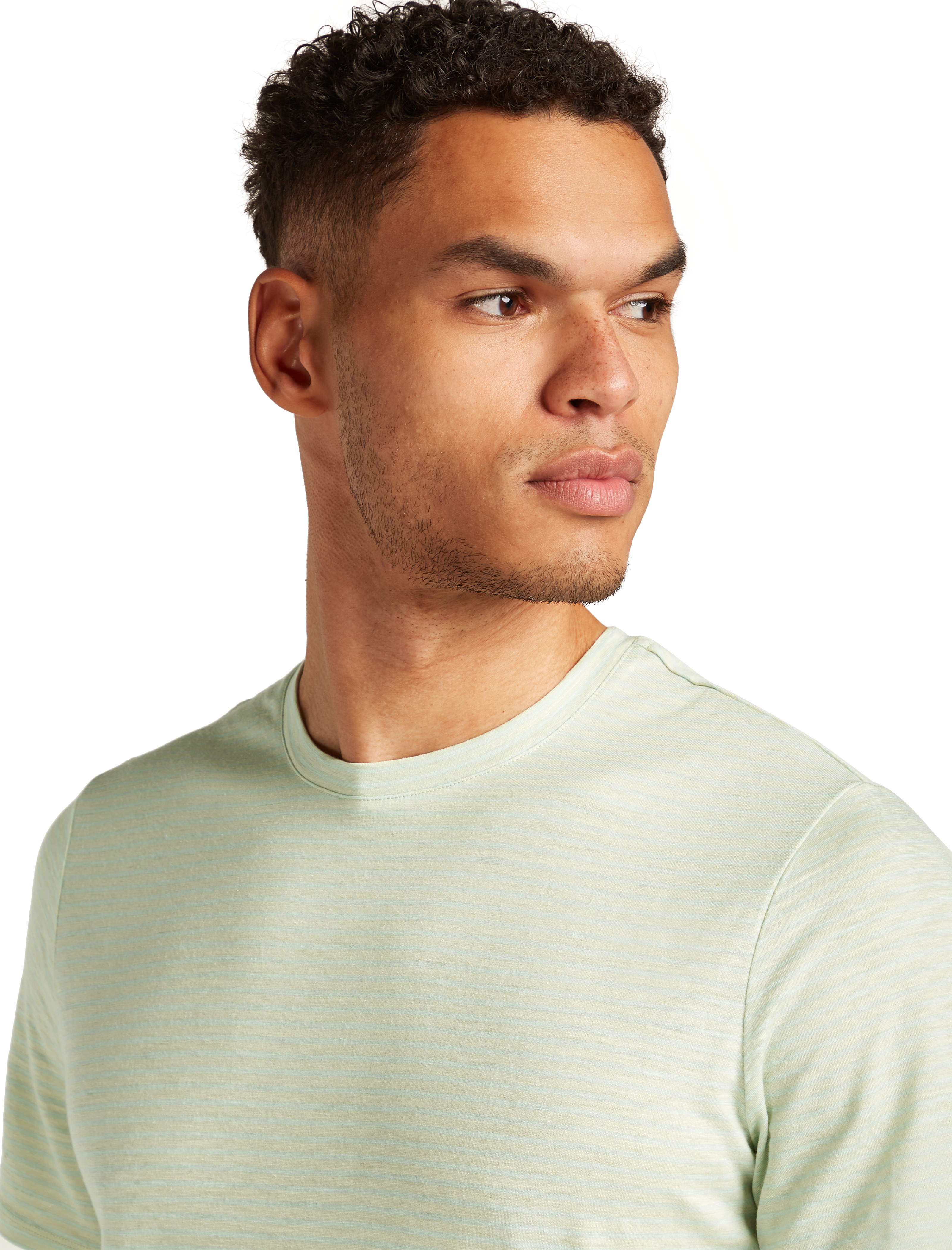 Men Merino Linen SS Tee Stripe