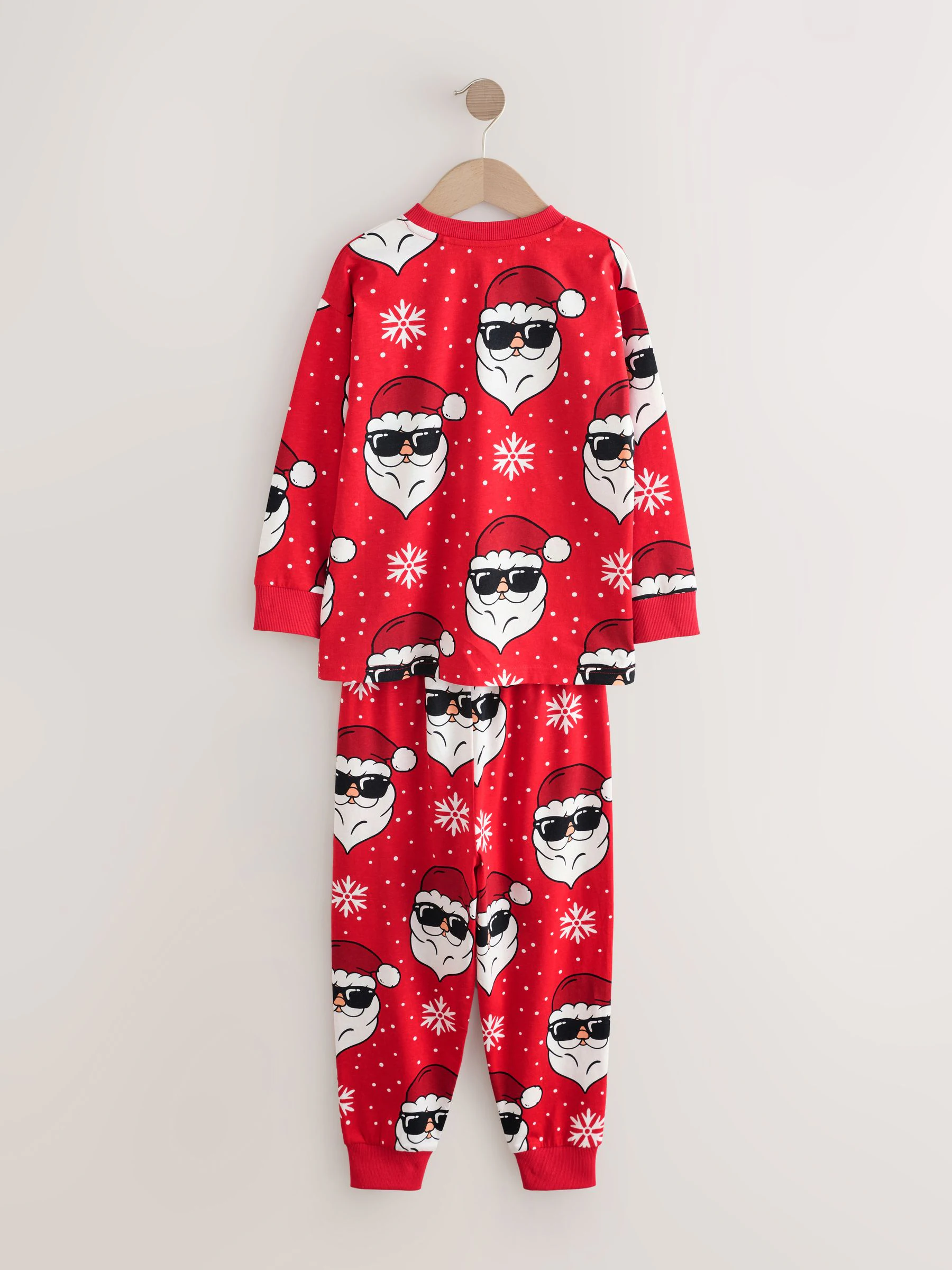 Rode kerstman - Kerstpyjama met enkele joggingbroek (3-16jr)