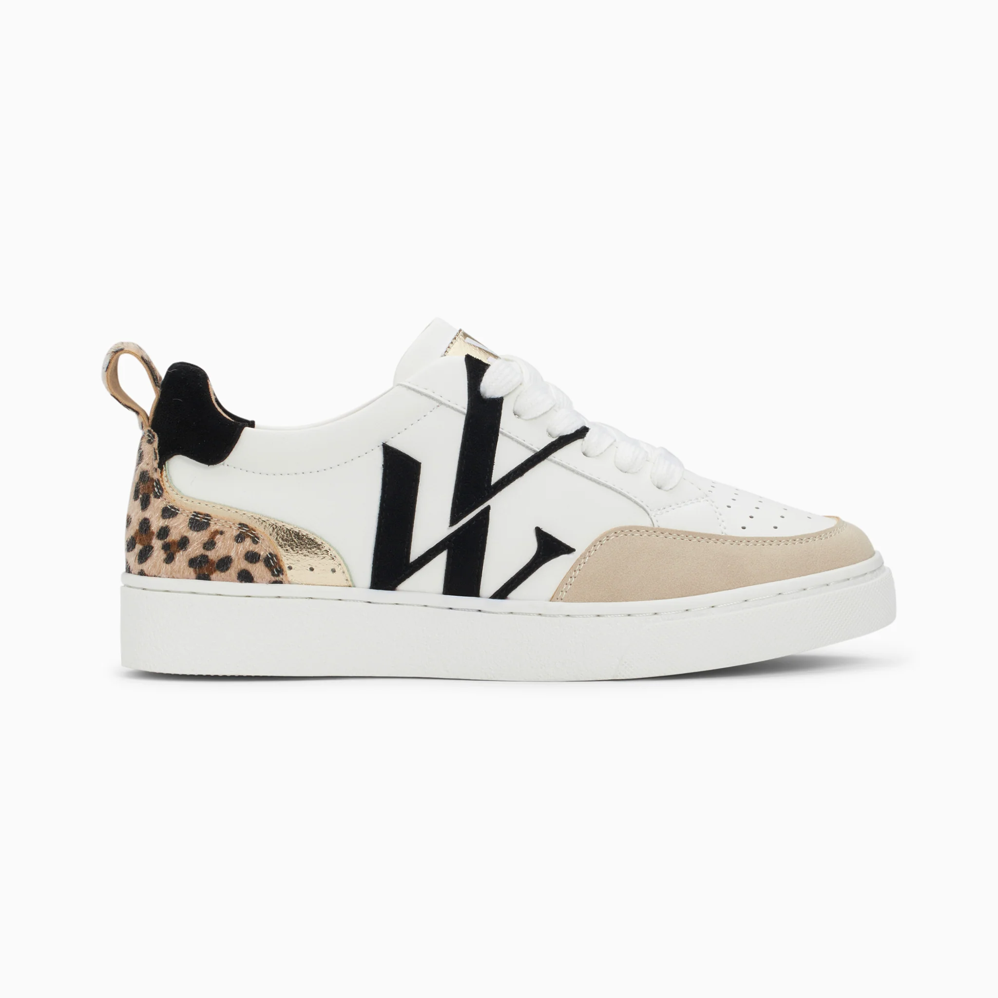 Sneakers-Baskets monogramme Luna blanc et noir