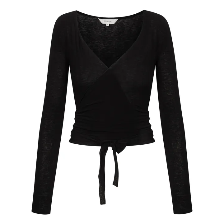 GAI+LISVA Cardigan Cache-Cœur Anne Laine | Noir