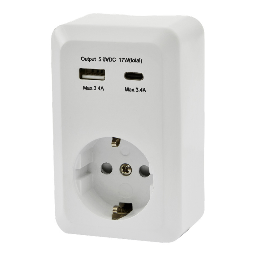 Vegguttak med USB