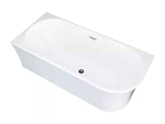 Baignoire douche blanche avec pare baignoire pivotant - 201 L - Angle gauche - PONTICOLA
