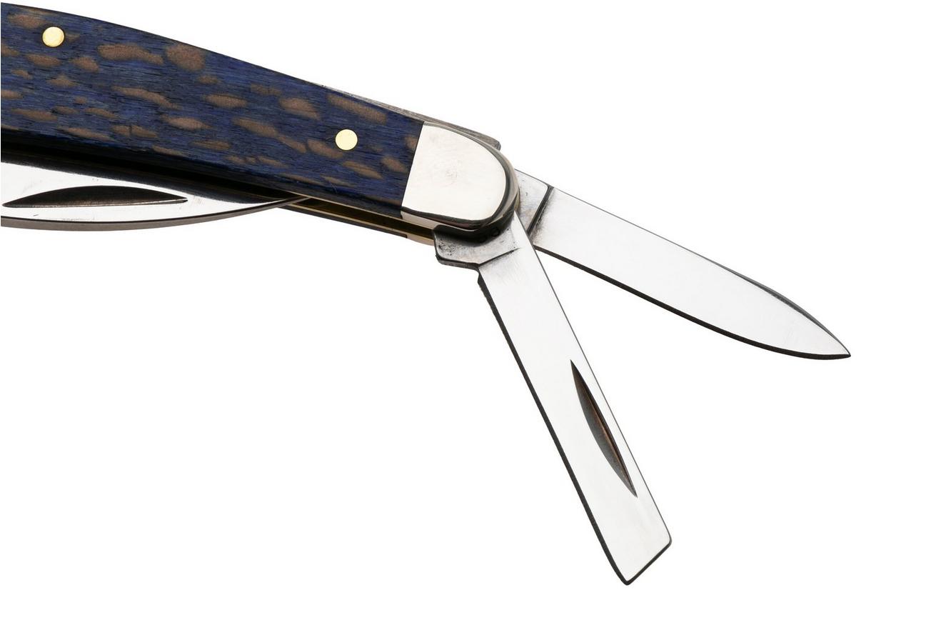 Case Seahorse Whittler, Smooth Blue Sycamore Wood, 63735, 7355WH SS zakmes