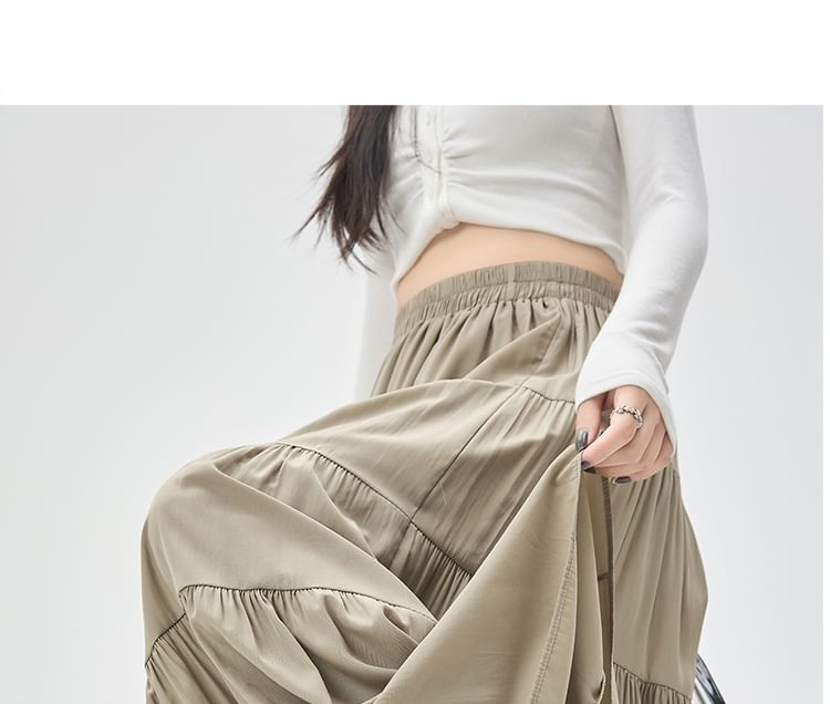 Dragan Pulse - Hoge taille effen maxi A-lijn rok