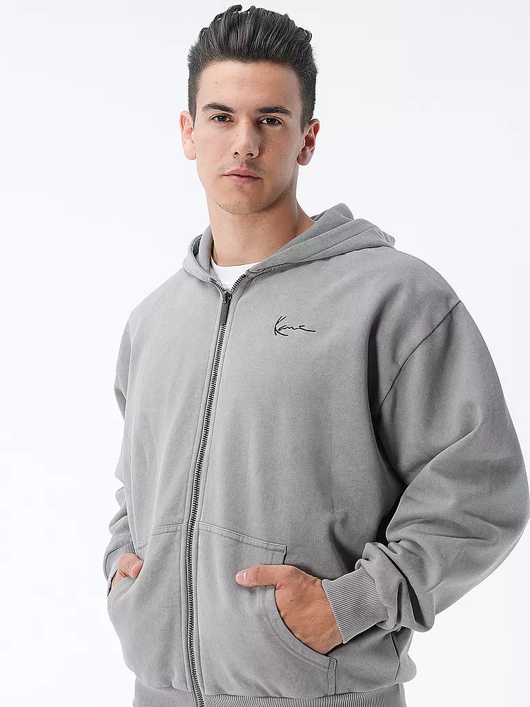 KARL KANI Sweatjacke grau