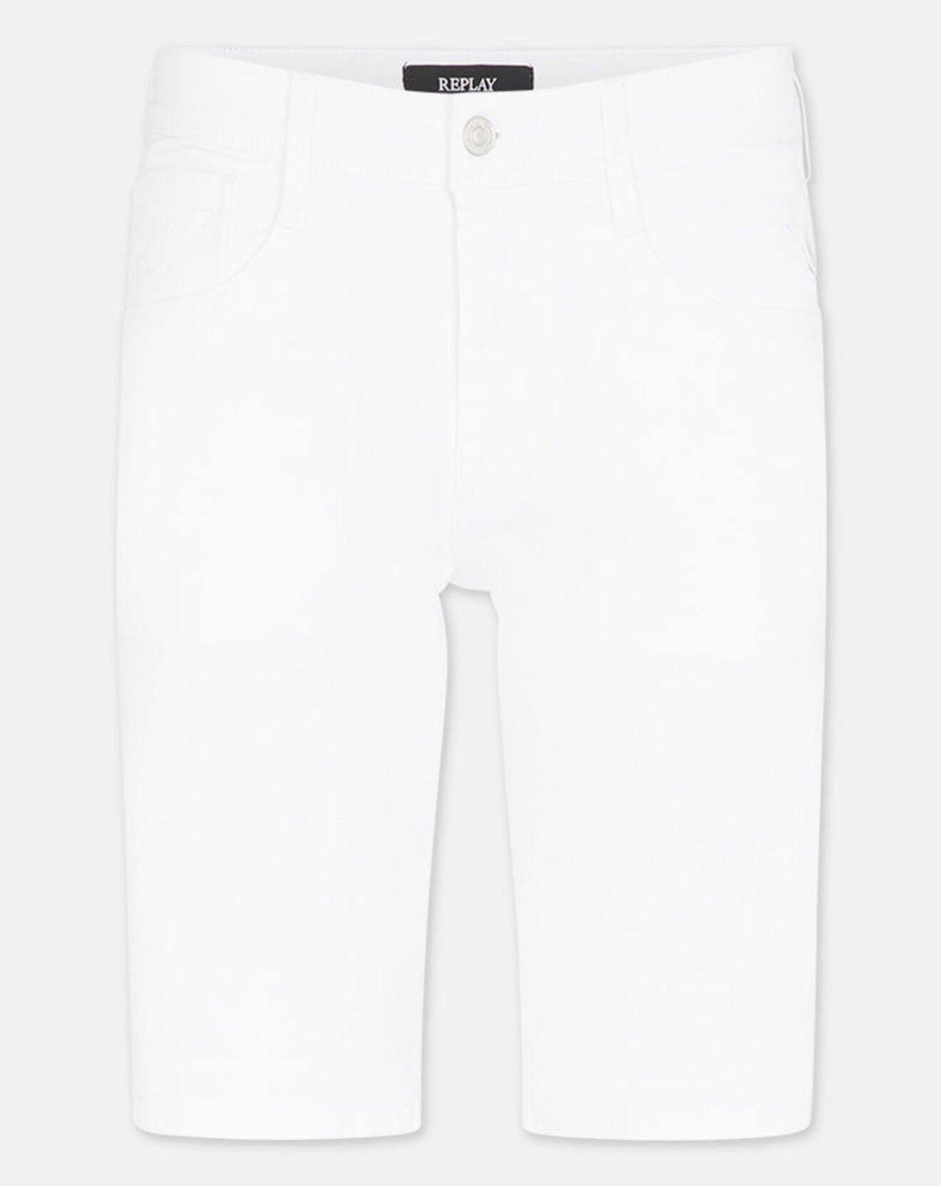 Replay Bermuda Basic blanc