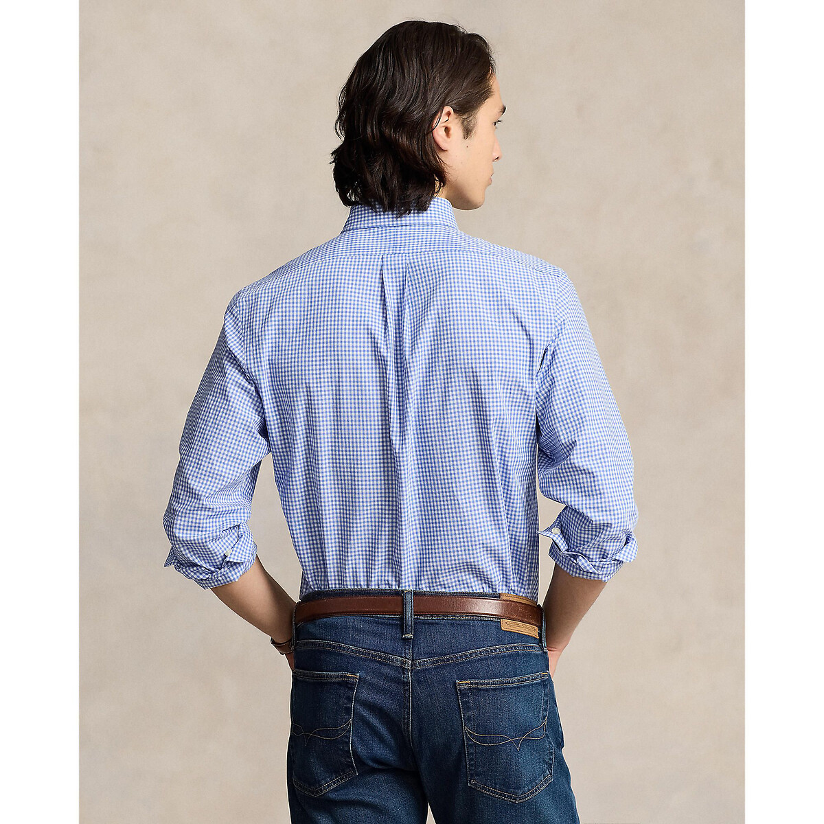 POLO RALPH LAUREN<br>Camisa ajustada em popeline elástica
