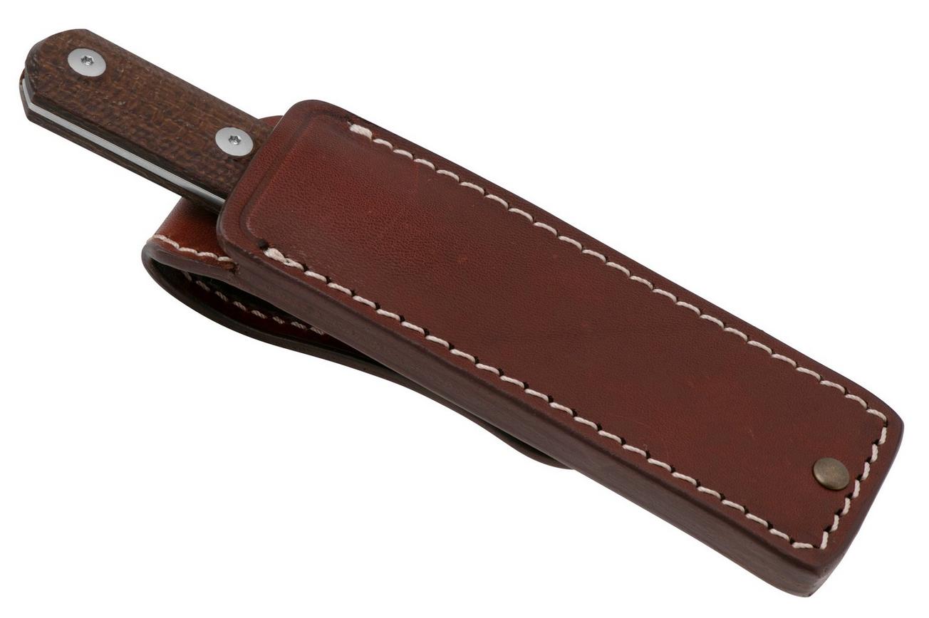 StraightLine Erny ER-BB Brown Burlap Micarta, vaststaand mes