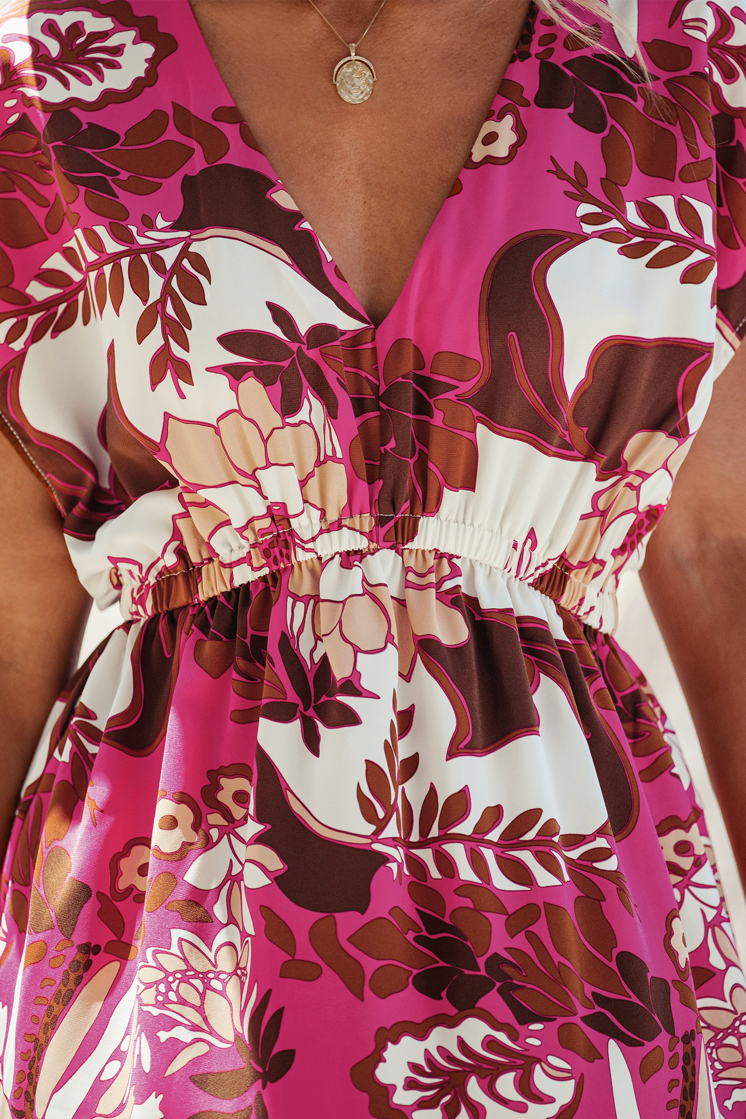 Robe à manches dolman à imprimé floral