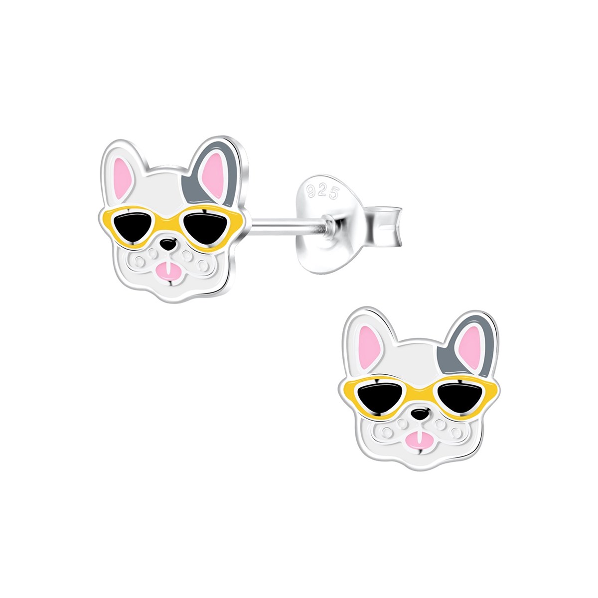 Boucles d'oreilles enfant chien en argent 925