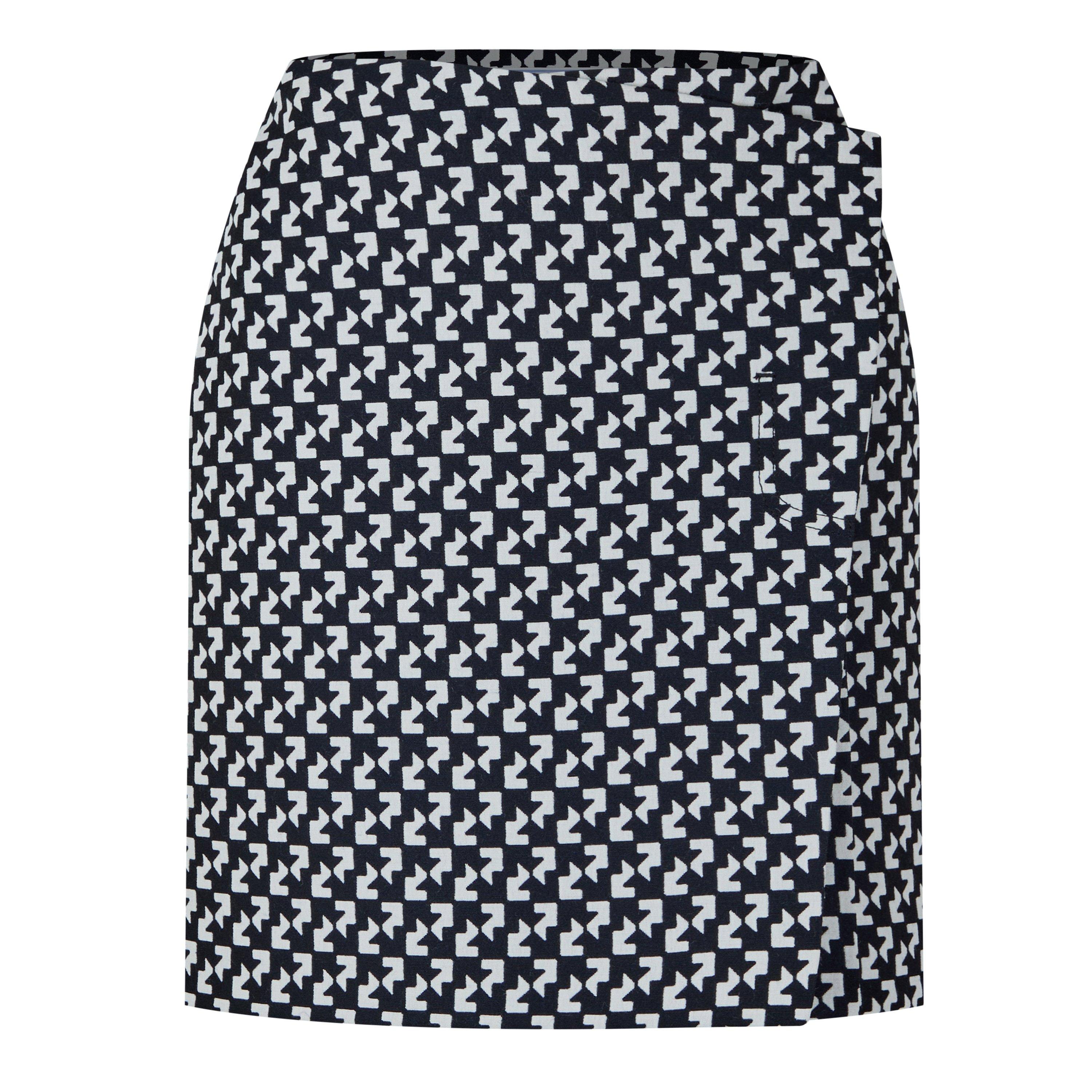 Off White Abstract Wrap Skirt