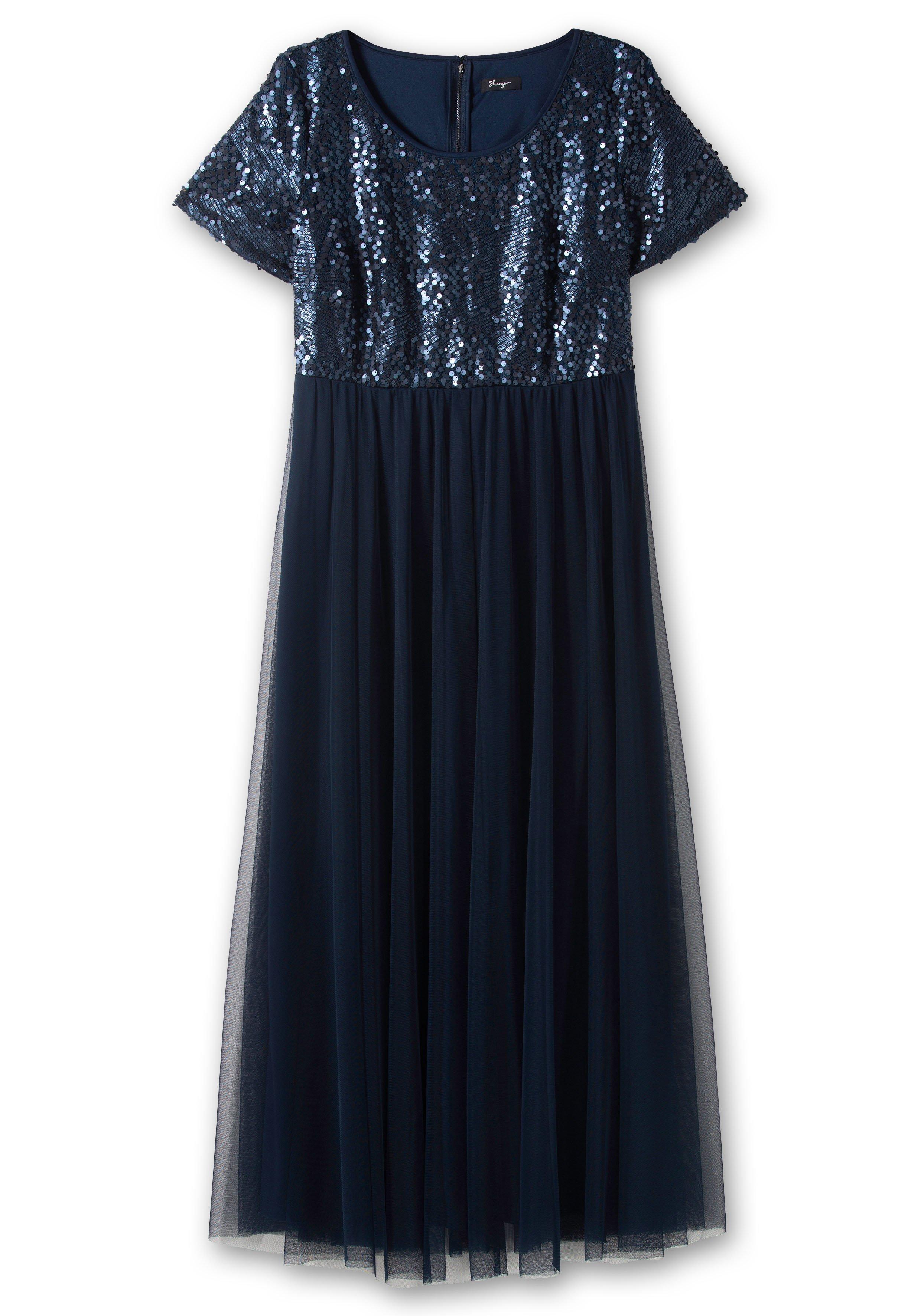 Abendkleid in A-Linie, mit Pailletten