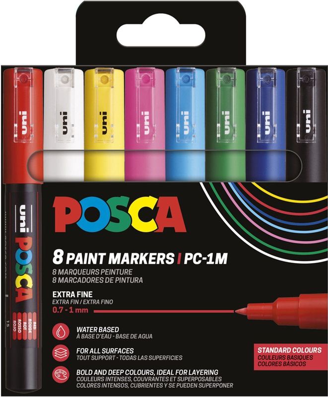 Uni Posca Stiften Standard Colors PC1MC 0,7-1 mm lijn