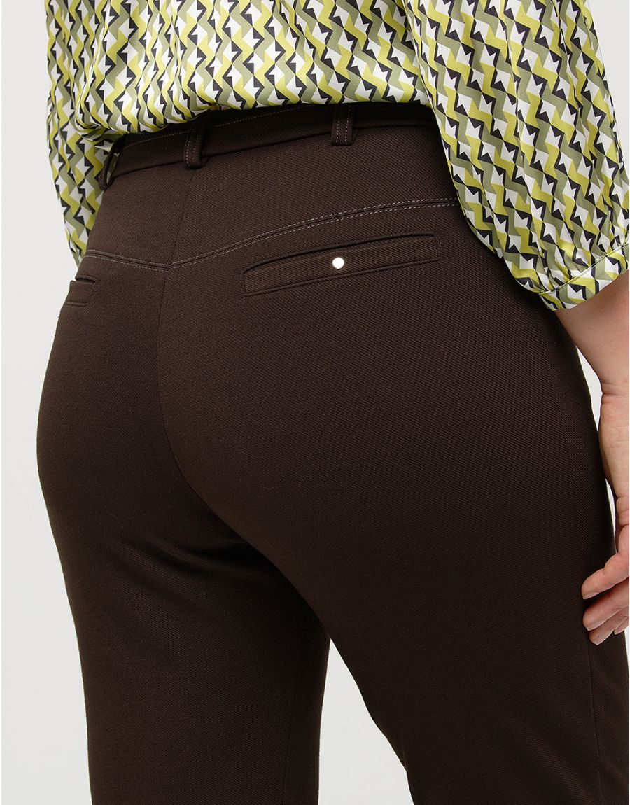 Pantalon slim marron