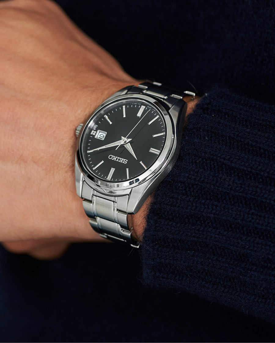 Seiko Sapphire 40mm Steel Black Dial