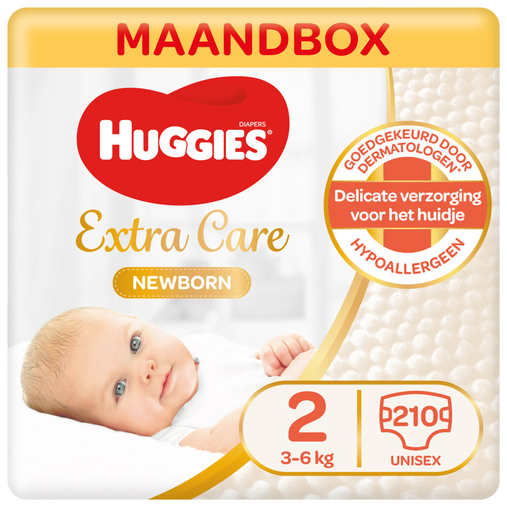 Huggies Ultra Comfort Luiers Maat 2 (3 - 6 kg)210 stuks