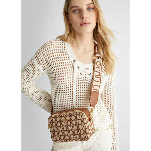 Liu Jo - Bandolera jacquard con logotipo Marrón
