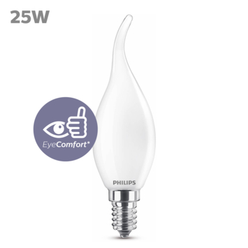 Philips LED kaars benttip E14 25W mat niet dimbaar