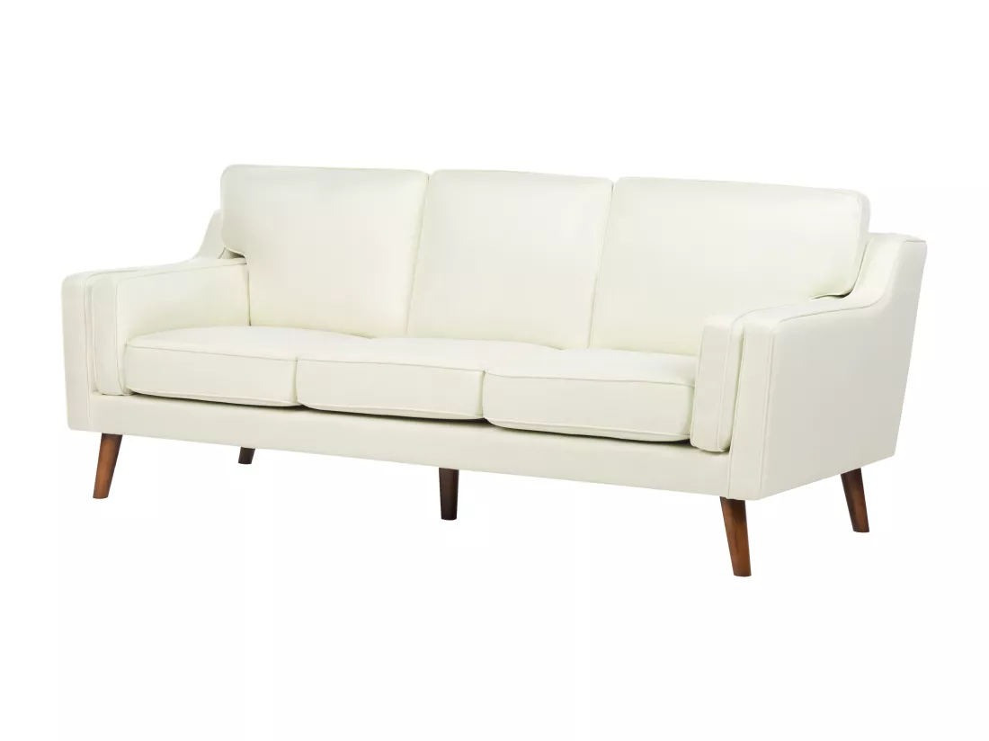 Canapé 3 places en tissu blanc cassé LOKKA