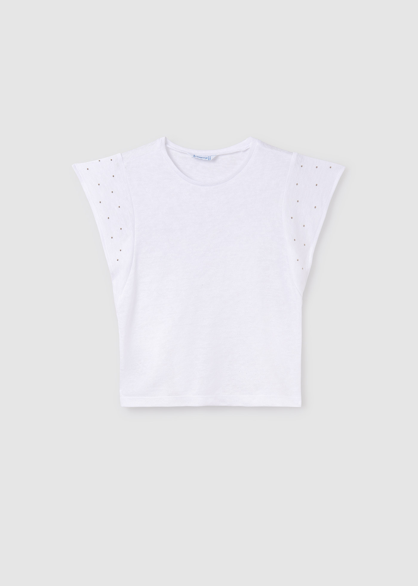 Camiseta feminina com tachas