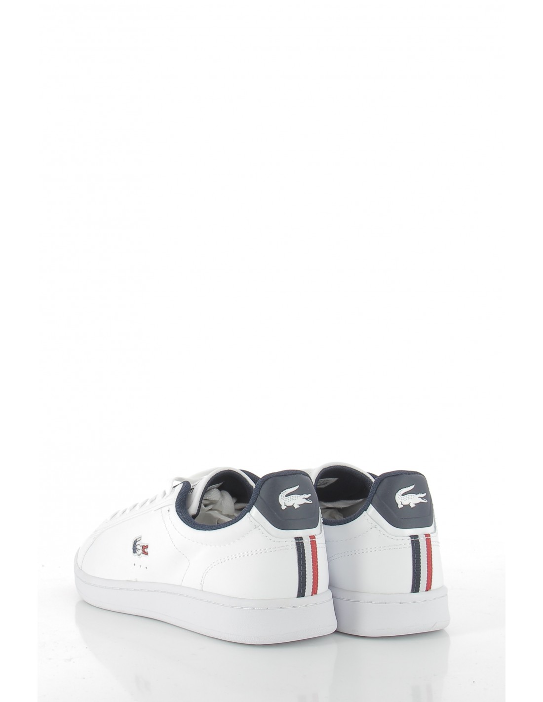 lacoste Sneakers homme carnaby pro cuir blanc/bleu
