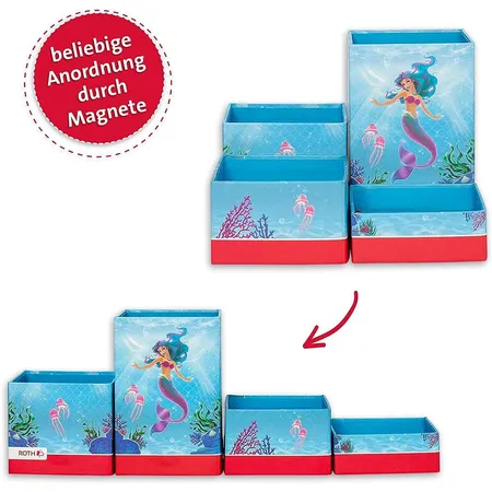Roth Stifteköcher Meerjungfrau, 4er faltbar 4 Größen