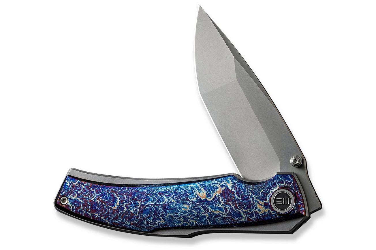 WE Knife Swordfin WE23067-1 Bead Blasted CPM 20CV, Flamed Titanium Gray Titanium zakmes, Thys Meades design