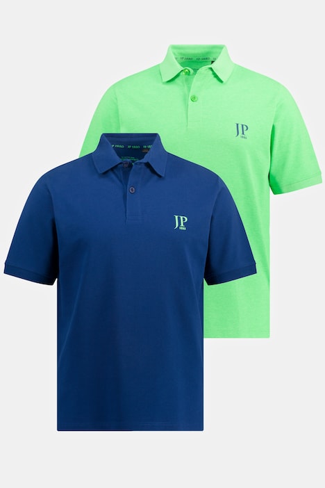 JP 1880 Poloshirts, Basic, 2er-Pack, Piqué, gekämmte Baumwolle