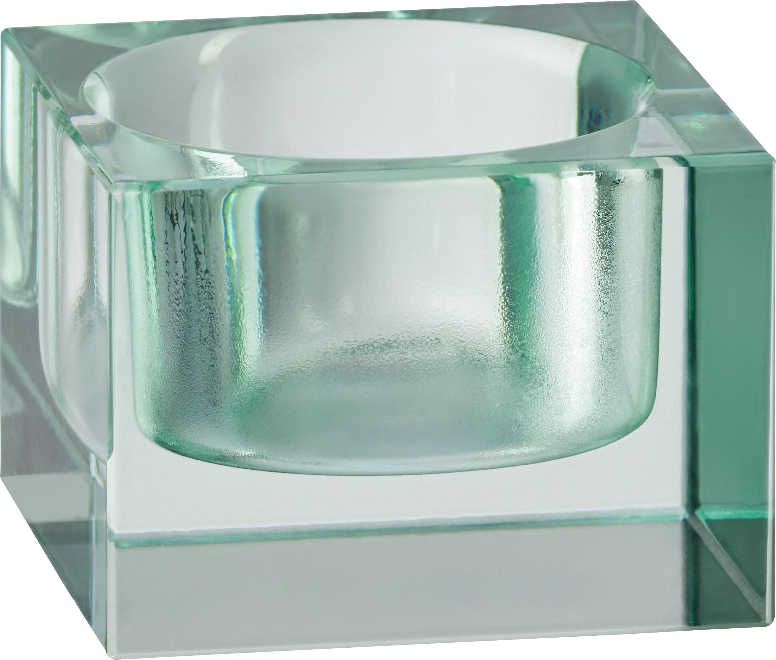 LAURA Teelichthalter - Mint / B: 5.0 cm x T: 5.0 cm x H: 3.2 cm