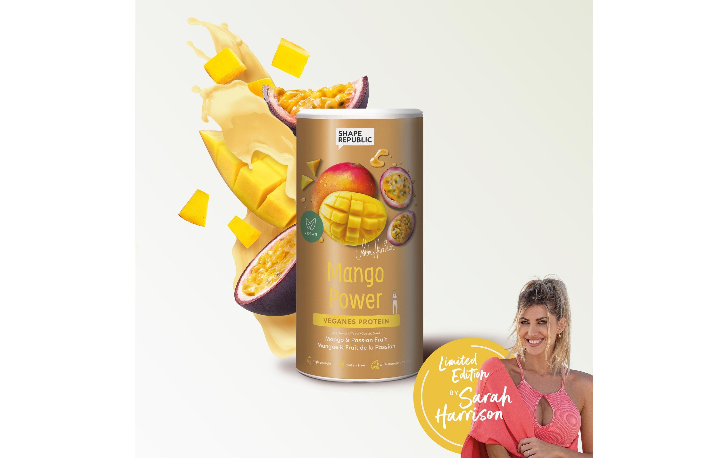 3K Protein vegan Mango 420 gVeganes Proteinpulver mit Süssungsmitteln und Mangogeschmack