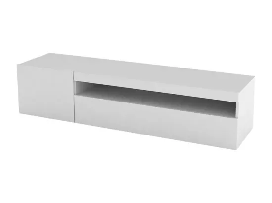 Meuble TV moderne avec porte et tiroir rabattable 150 cm Quadro